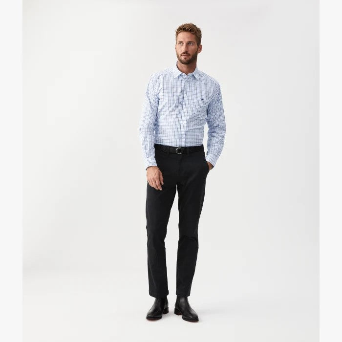 R.M.Williams - Collins Shirt - Check - Pale Blue/White