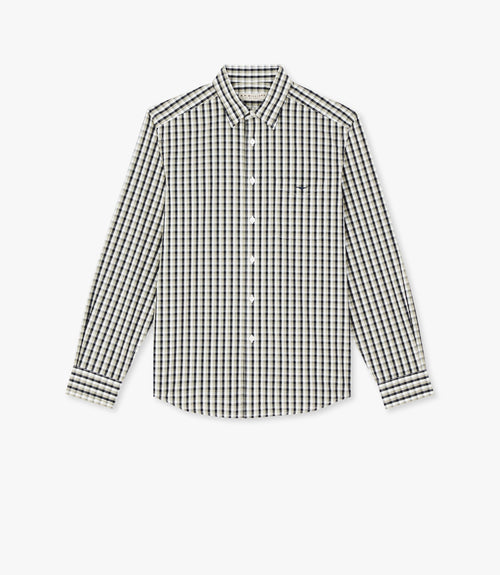 Collins Shirt - Check - Green, Blue & White
