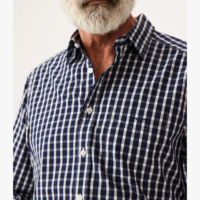 RM Williams - Collins Shirt - Check - blue & Whte