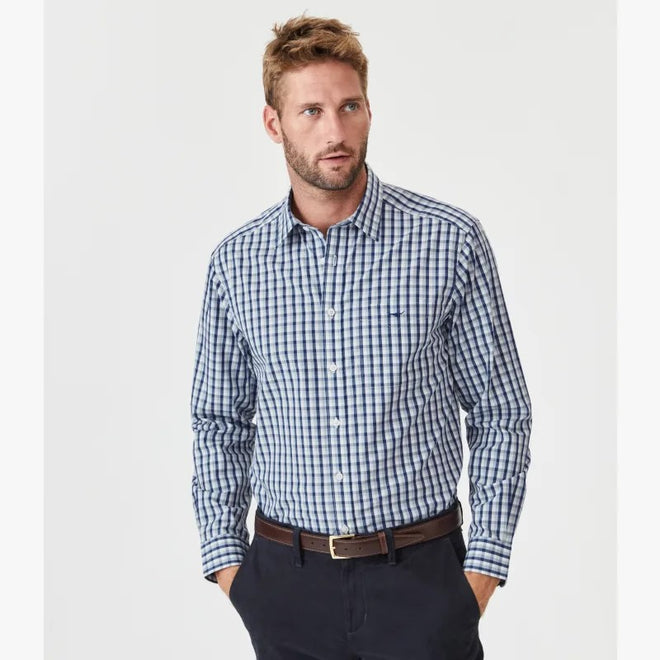 Collins Shirt - Check - Blue & Navy