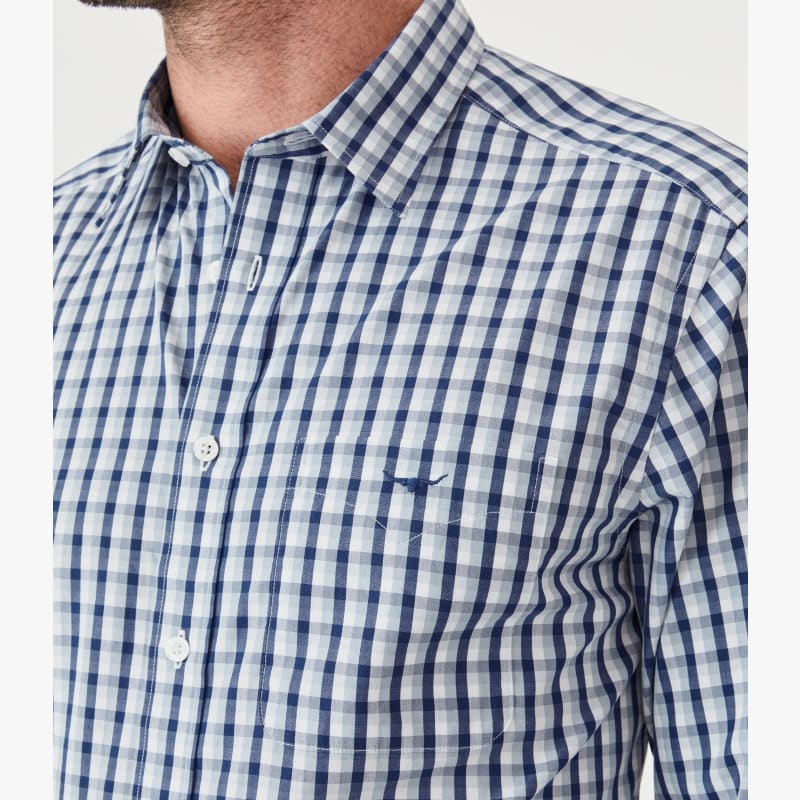Collins Shirt - Check - Blue & Navy – Blowes Clothing