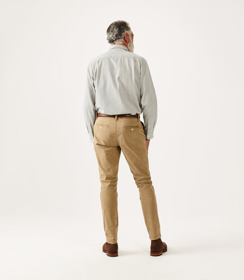 Collins Shirt - Stripe - Grey & White
