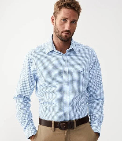 R.M.Williams - Collins Shirt - Check - White/Blue