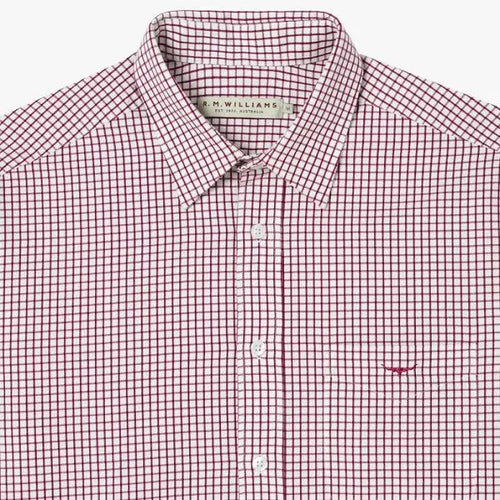 Collins Shirt - Check - Burgundy/White
