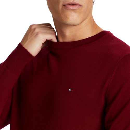 Tommy Hilfiger Soft Merino Wool Crew Neck Pullover - Red