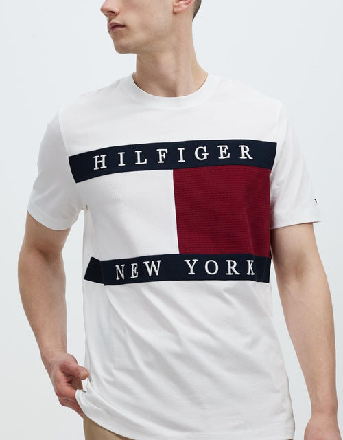 Colour Blocked Flag Tee - White