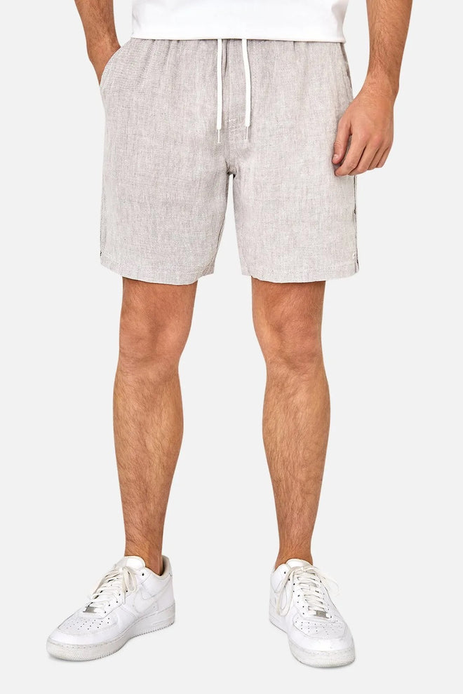 The Agora Linen Short - Wheat | Blue | Chambray | Oxford