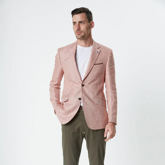 Wolf Kanat Linen Blazer - Caspian Red
