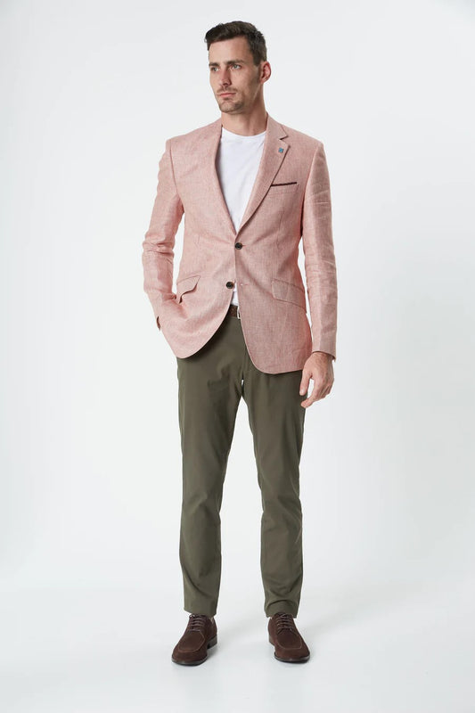 Wolf Kanat - Linen Blazer - Caspian Red