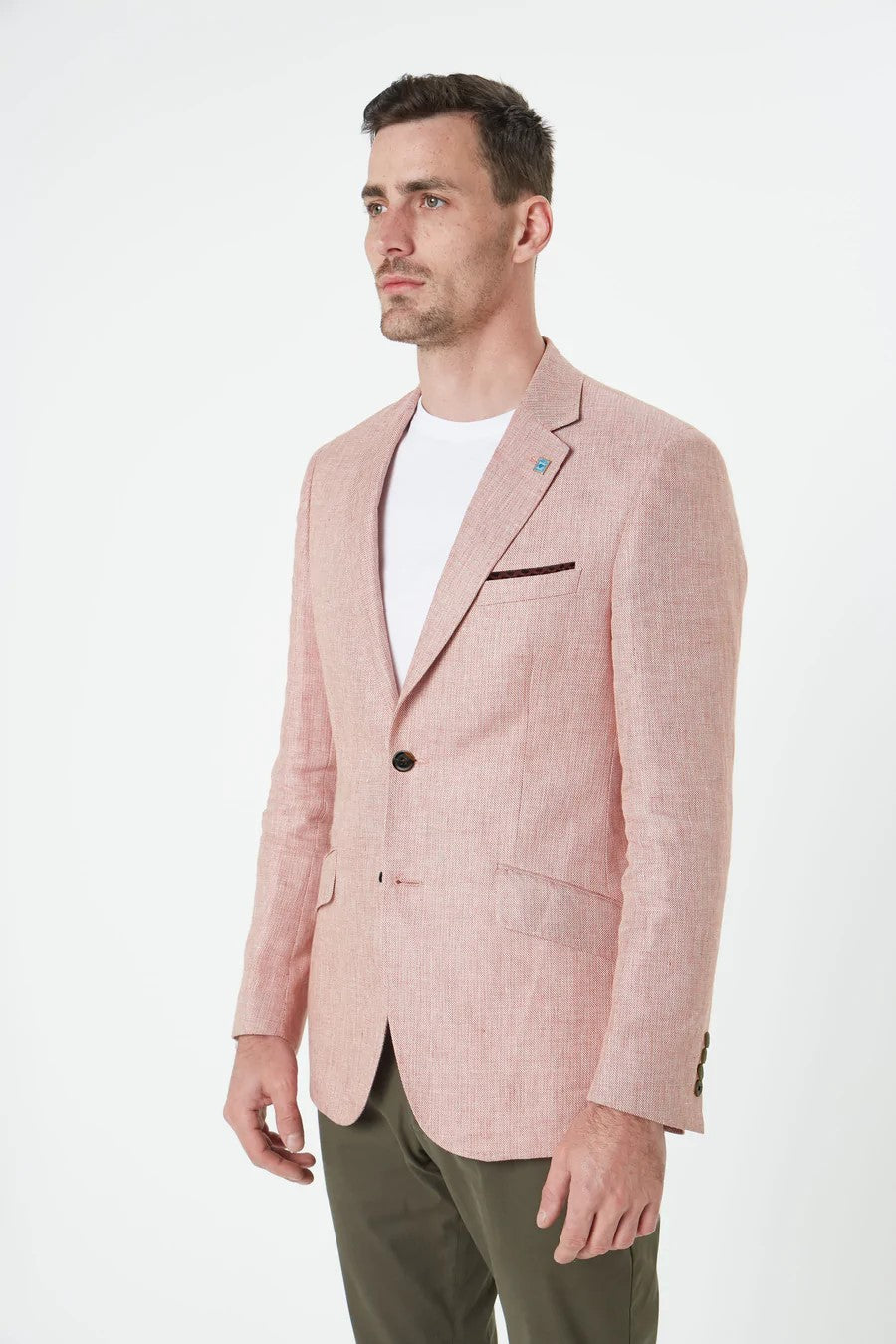 Wolf Kanat - Linen Blazer - Caspian Red