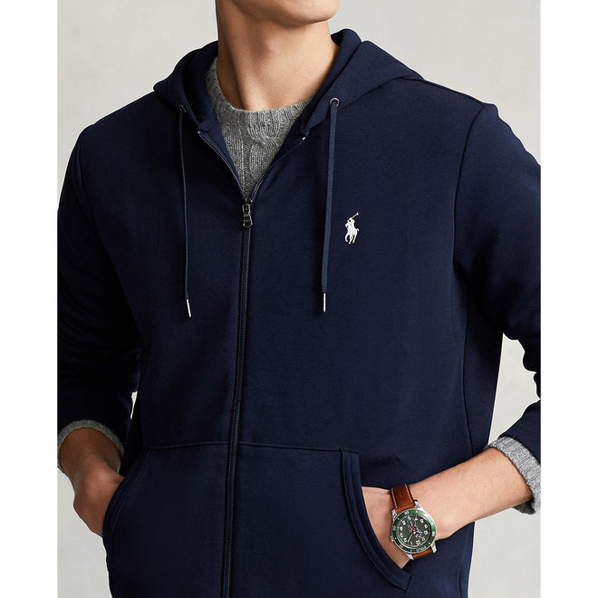 Polo-Ralph Lauren-Double-Knit-Men's-Knit-Zip-Hoodie-Aviator-Navy