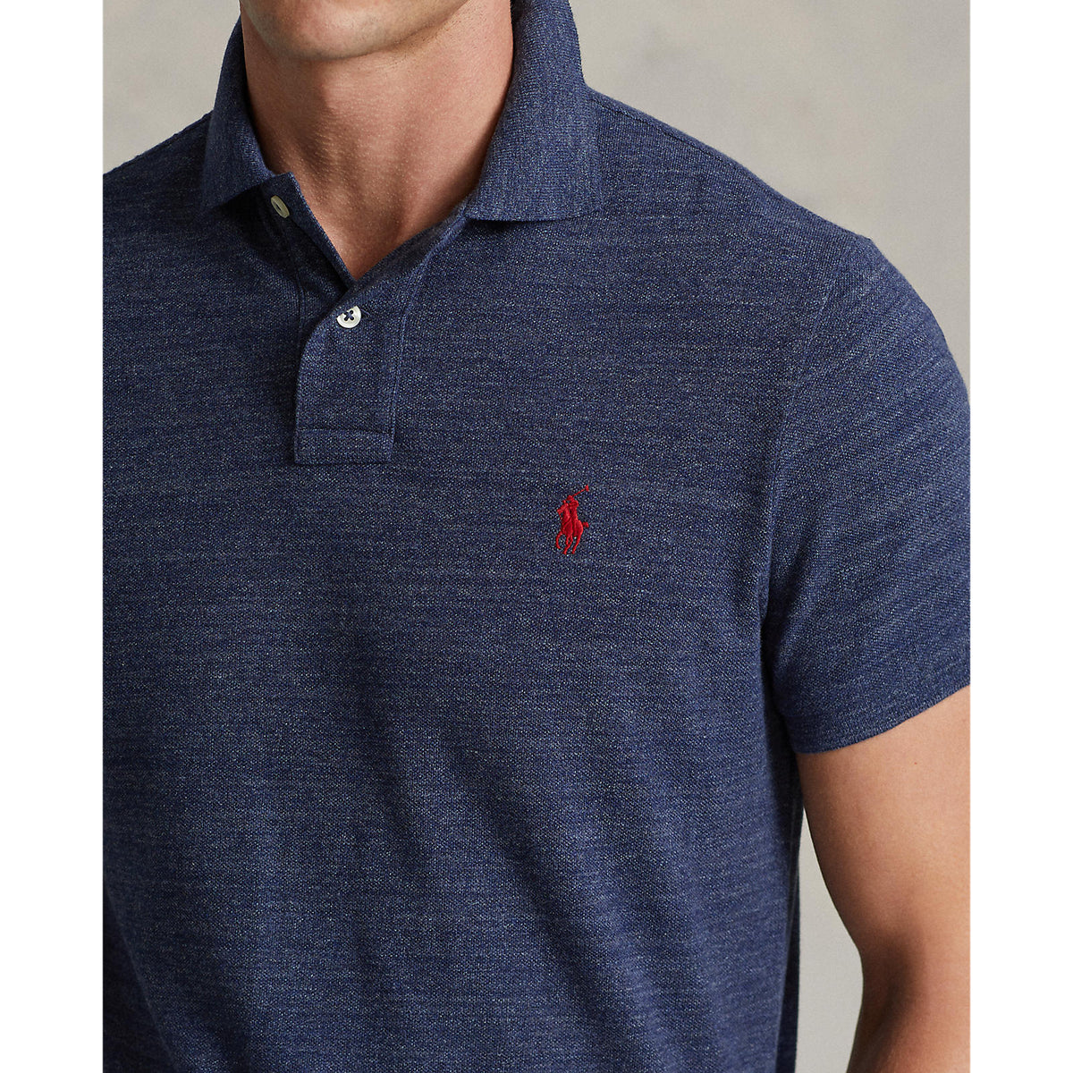Polo Ralph Lauren - Custom Fit Mesh Polo - Royal Blue Marle