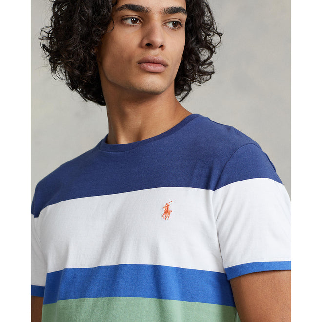 Ralph Lauren - Custom Fit Striped Jersey Tshirt - Navy, white, green, Yellow