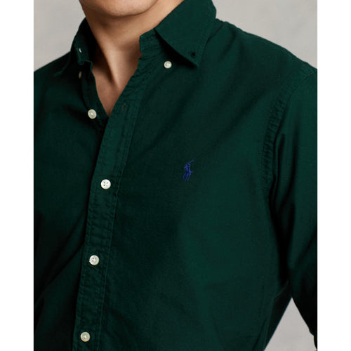  Ralph Lauren - Custom Fit Garment Dyed Oxford Shirt - Green