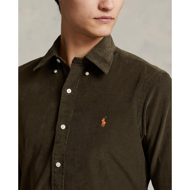 Polo-Ralph-Lauren-Custom-Fit-Corduroy-Shirt-Defender-Green