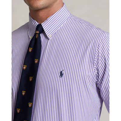 Polo-Ralph-Lauren-Custom-Fit-Striped-Stretch-Poplin-Shirt-Lavender-White