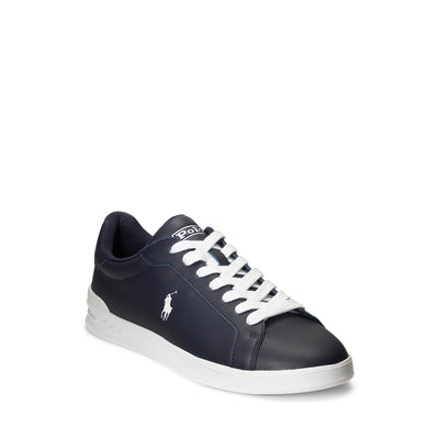 Ralph Lauren - Heritage Court II - High Top Leather Sneakers - Navy & White