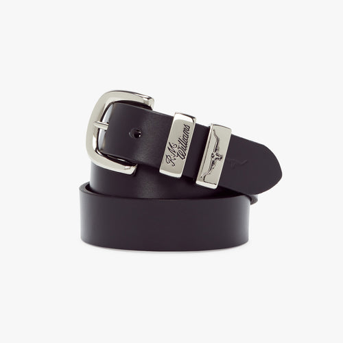 RM Willliams - 1 1/4 inch - 3 three piece Solid Hide Belt - black