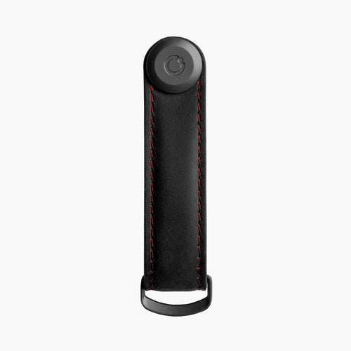 Key Organiser - Crazy Horse - Obsidian Black with Red Stitching