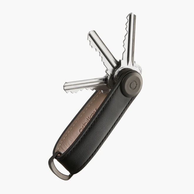 Orbit Key - key organiser - leather - black with black stitching