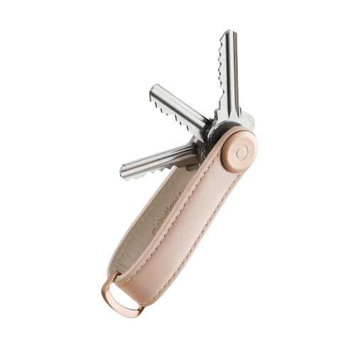 Orbit Key - Key Organiser - Leather - Blush with Blush Stitching