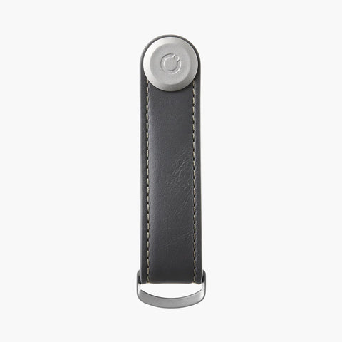 OrbitKey - Key Organiser - Leather - Charcoal with Grey Stitching