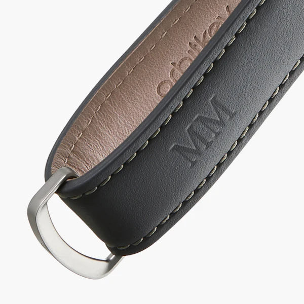 OrbitKey - Key Organiser - Leather - Charcoal with Grey Stitching