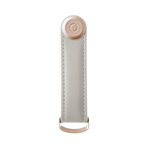 Key Organiser - Leather - Stone with Grey Stitching