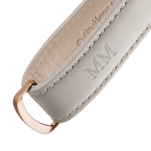 OrbitKey - Key Organiser - Leather - Stone with Grey Stitching