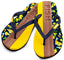 A Fish Named Fred - Sinner Capitola Men's Flip Flops - Yellow blue