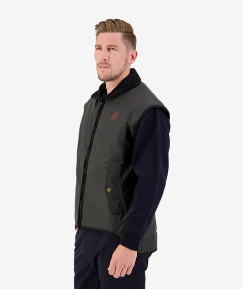 Swanndri - Foxton Oilskin Vest - Brown