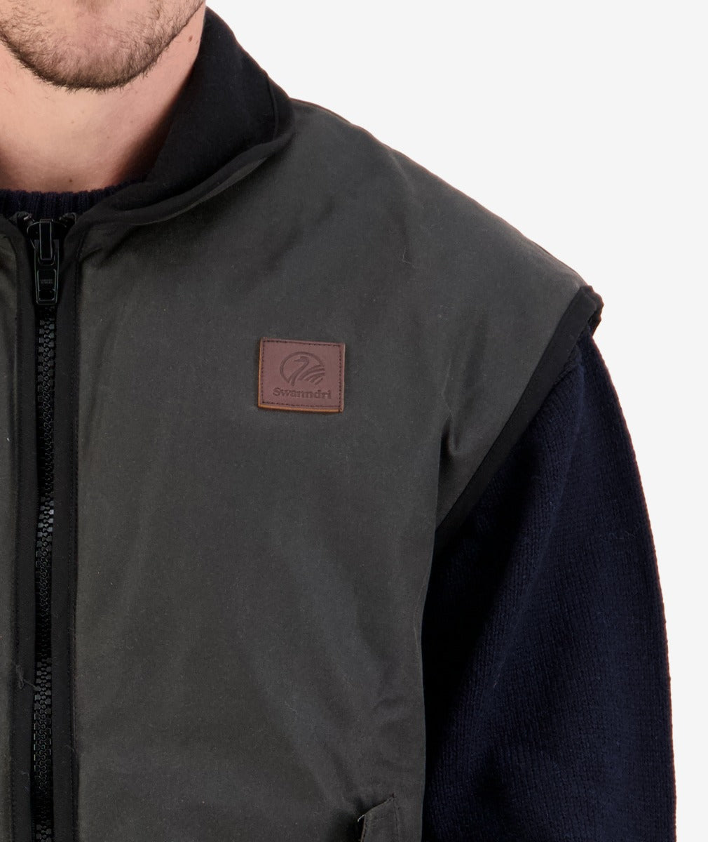 Swanndri - Foxton Oilskin Vest - Brown