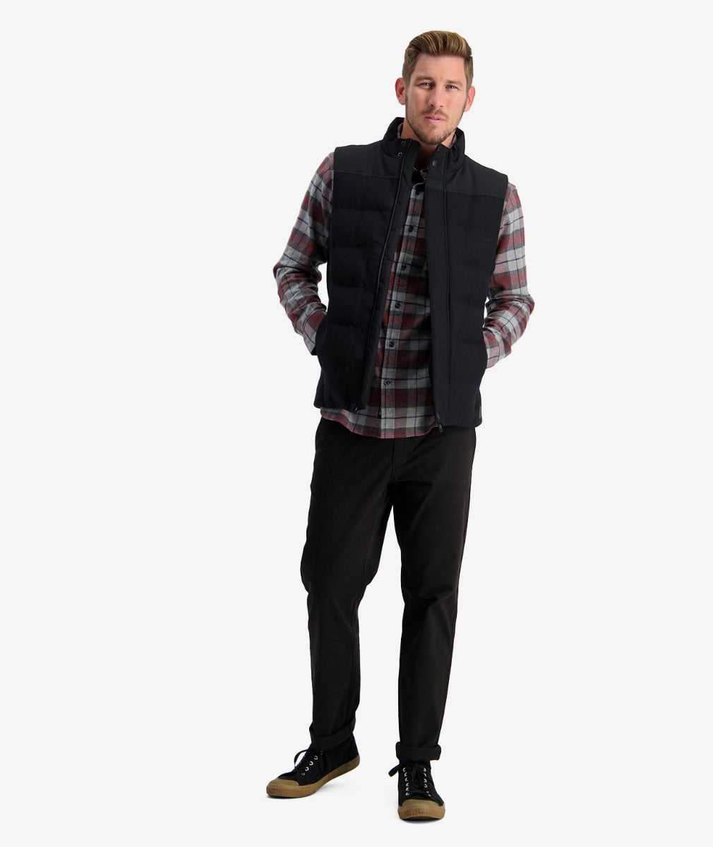 Swanndri - Hakatere Insulated Vest - Black Tweed