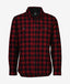 Okato V2 Long Sleeve Work Shirt - Oxblood/Black Check | Gold/Navy Check