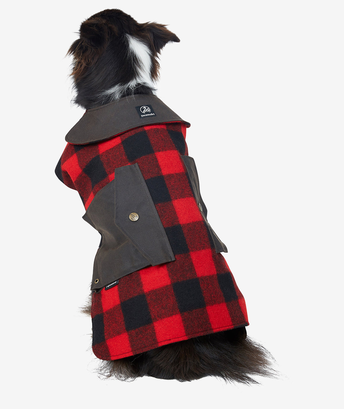 Swanndri - Classic Wool Dog Coat - Heritage Check | Red & Black Check