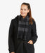 Unisex Wool Scarf - Charcoal/Black Check