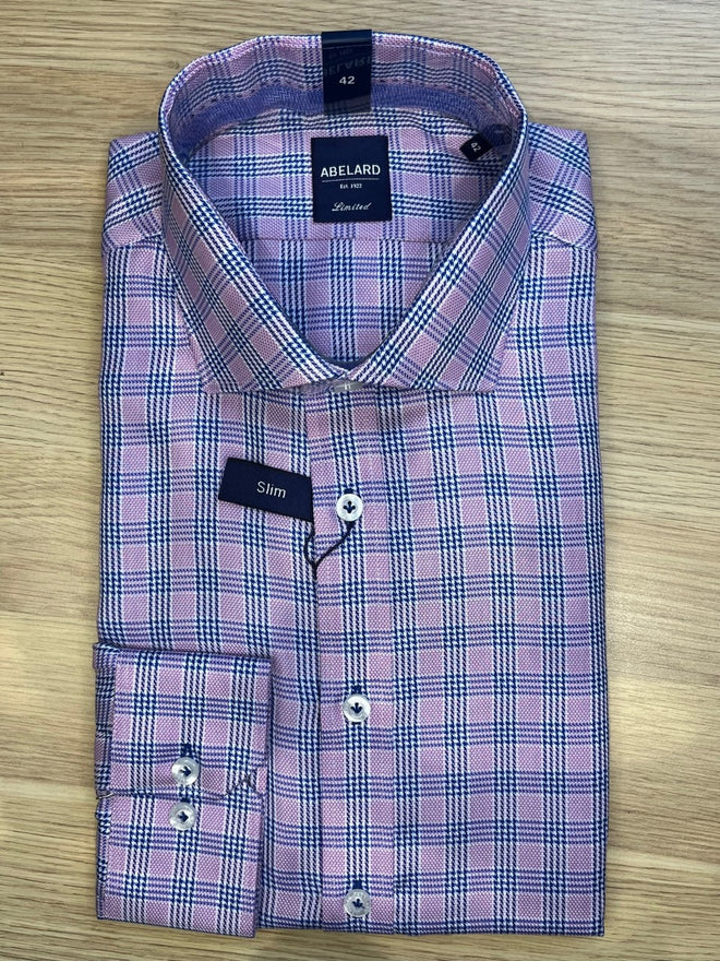 Long-Sleeved-Business-Shirt-Checked-Slim-Fit-Musk/Royal
